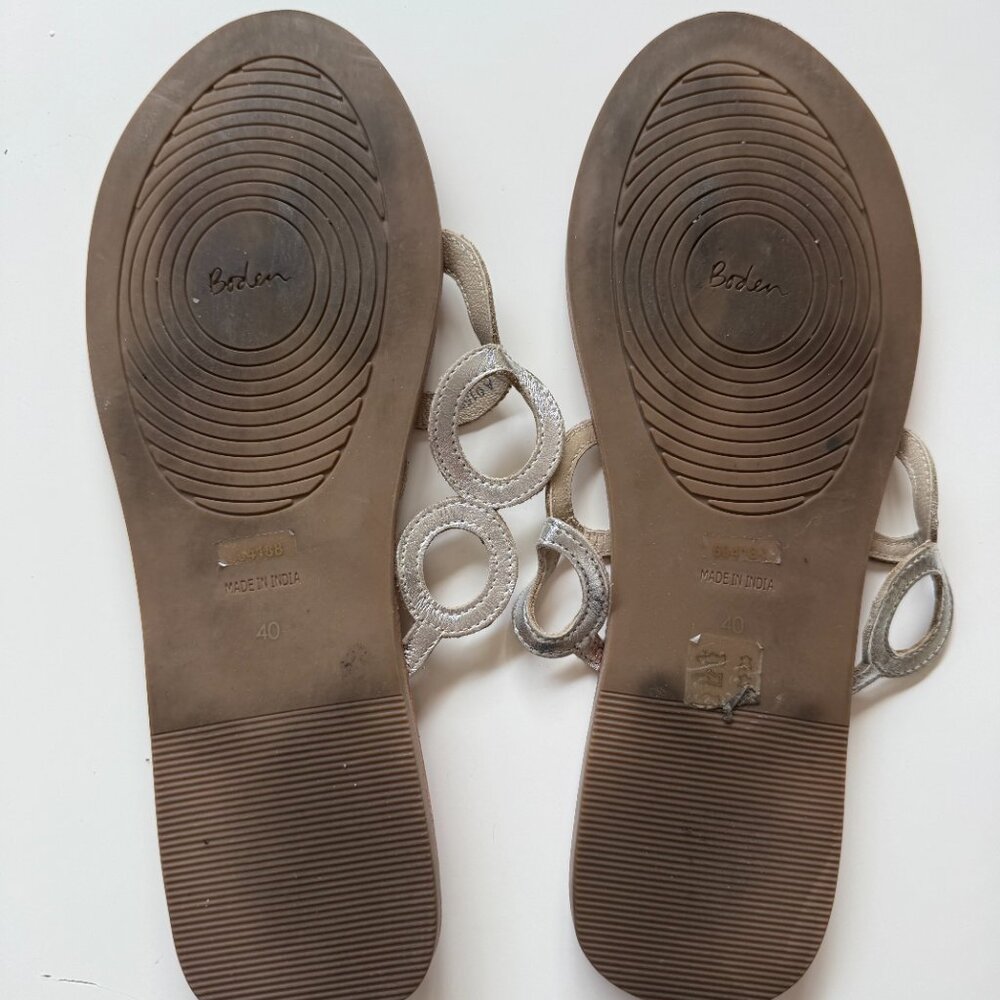 Boden Silver Sandals - size 40 - Picture 4 of 4